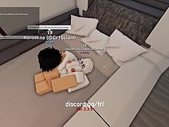 Horny man fucks and creampies me hard in Roblox condo game sex.
