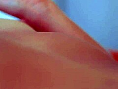 I feel my pink pussy overflowing with creamy juices as I self-pleasure to climax, this desi beauty's petite body shaking in orgasm
