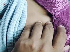 Beautiful NRI Girlfriend Masturbates in Car with Tight Pussy and Small Tits