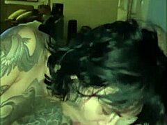 gorgeous tattooed slut gets picked up by stranger for rough hotel fucking with deepthroat gagging and fake tits bouncing