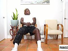 ryan smiles and spits on that huge cock before sucking it deep for pawgqueen!