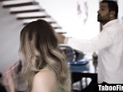 young 18yo teen 18+ gets fucked hard by her much older boyfriend in rough taboo session