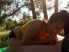 Picnic Blowjob Sparks Juicy Ass Cumshot Thrill