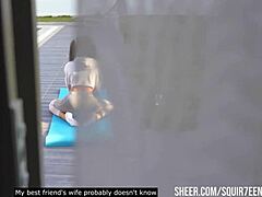 Cheating wife squirts huge from husband's friend pounding her fat ass