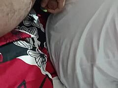 colombian amateur masturbates her wet shaved pussy close-up while wife does nails