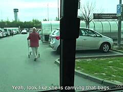 i grab this horny blondie's tits while she rides to cumshot bliss in car