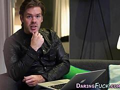 Classy Euro Babe in Stockings Rubs Vag to Facial Cumshot After Doggystyle Hardcore