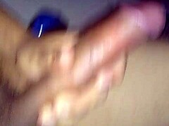 stroking my hard cock solo till explosion