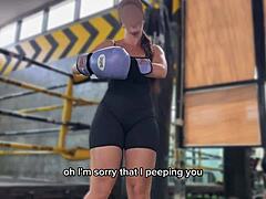 so i spot this fresh latina bubble butt at the gym in tight shorts and yeah i had to pound that juicy ass during her workout ride cowgirl style