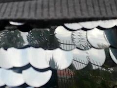 showing off my big tits in a public garden then i pee in my tight pants 😈💦