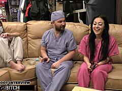 blaire celeste nurse blasts patient jizz in pov deepthroat hospital fuck