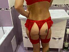 Stepbro catches me riding the washing machine with my wild hairy pussy!