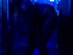 EBONY babe STRIPS LINGERIE outdoors, RIPS clothes for public tease