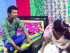 real indian devar fucks bhabhi pussy doggystyle with dirty hindi talk and creampie