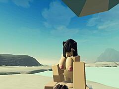 Fucking Roblox Catgirl Hard. Creampie Ends Beach Fuck Fest. She Begs More.