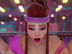 shadow training with brigitte in her gym licking pussy kissing tits horny