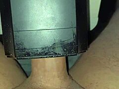 hey watch this stranger blast a huge cumshot from her lovense solace toy