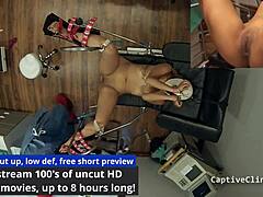 maria spreads small tits in latex gloves for screaming orgasm backstage