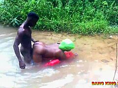 Hardcore Ebony Milf Takes Monster Black Cock Doggystyle Bent Over in Local Stream Creampie Cumshot!