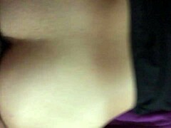 Petite amateur couple fucks passionately doggystyle in their cozy little house