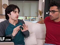 step-son and best friend spot petite step-mom katrina colt's panties leading to taboo threesome fuck fest.