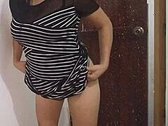 my sexy latina stepmom dances dirty flashing her cute ass before the wedding