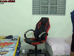 hey dude your half-sister changes near you then you fuck her on gamer chair