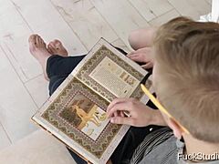 Blonde Teen Student Begs Teacher for Hardcore Break Fuck