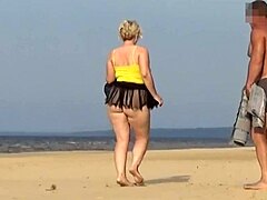 wanna see this funny curvy milf fucked raw on a wild island beach?