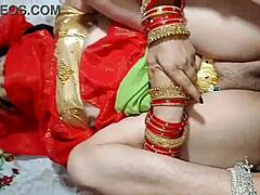 Indian housewife sneaks bedroom creampie with stepbrother's big dick