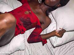 omg skinny ebony slut's tiny waist takes monster black cock for birthday pounding 😍🎉