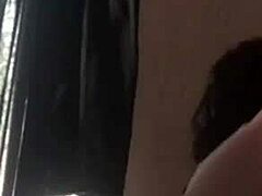 in this homemade clip a guy strokes his massive monster cock before pounding pussy hard and deep