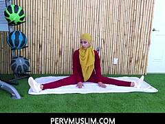 Pervmuslim fitness trainer bends exotic arab teen client over for pov pussy tits hardcore fuck