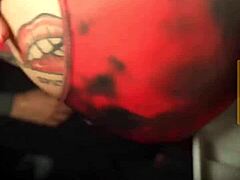 Sexy Big Ass Brunette Bombshell Dances Wild at Night Club