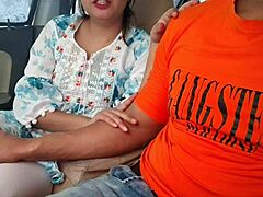 cute desi saara bhabhi fucked hard by huge dick in risky car outdoor!