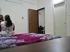 wife gives blowjob fucks hard as maid cleans nearby 👅🔥