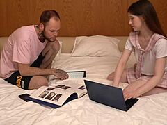 Intense Moans from Tutor Sex Lesson with Cumshot Orgasm