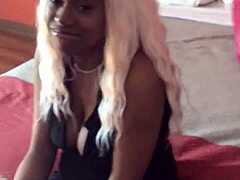 Knight Long debuts as slutty black whore riding cock in her first raw porn scene