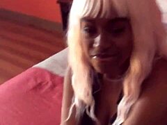 Knight Long debuts as slutty black whore riding cock in her first raw porn scene