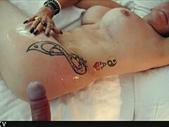 Cock Cums Hard in Masturbation Cumshot Shine Video Close-Up