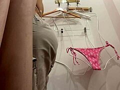 i catch hot latina zorra trying on bikini showing perfect tits and big ass