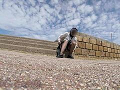 hey students, watch your teacher squirt wildly in class?