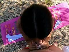 fat ass seductress rips clothes for wet pussy pounding in intense outdoor pov by the lake