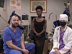 rina arem spreads shaved pussy during intense nurse patient latex checkup with gaping toys