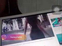 bigo cam girl flashes huge natural tits live!