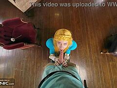 Princess Zelda craves VR cock filling her wetness in naughty game parody