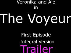 voyeur watches outdoor foot slave lick and facesit in femdom humiliation