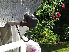 sexy neighbor's saggy big tits and fat ass beg for sneaky feet worship fuck