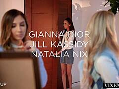 vixenplus jill's steamy brunette blonde lingerie fingering compilation