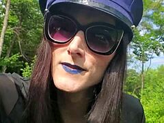 Chubby Trans BBW Pulled Over for Tranny Cop Anal